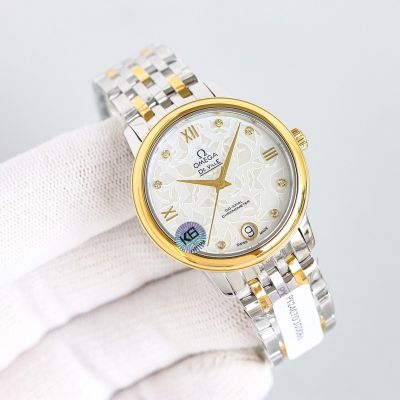 Omega De Ville 32.7MM 2500 Movement 316L Steel Two-tone Gold Strap Sapphire Glass Watch